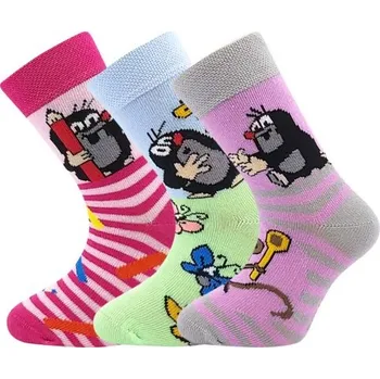 3PACK dětské ponožky Boma růžové (Krtek-Mix 1) 30/34 Možnost vrácení zboží ZDARMA do 120 dnů!