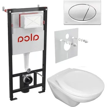 Alcadrain Set modulu do sádrokartonu, WC EBS Diana New, sedátka a tlačítka, chrom M71