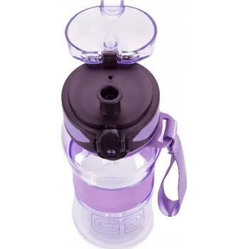 Láhev na vodu s PÍTKO slámkou 550 ml Fialová Patio