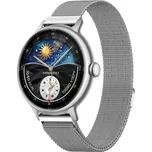 ARMODD Candywatch 5 GPS stříbrná s kovovým řemínkem + béžový silikonový řemínek
