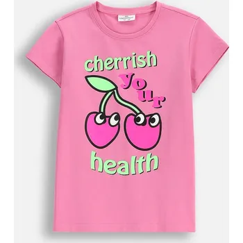 Dívčí tričko Dětské tričko Coccodrillo růžová barva, EVERYDAY GIRL WC5143203VGB 43X, vel. 116