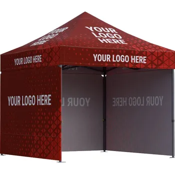 Zahradní altán Nůžkový stan 3×3 Octa Pro LED s jednostranným potiskem: Polyester – SET