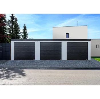 Přístřešek na auto GARDEON® Garáž s třemi vraty a dveřmi Hörmann 9 m x 6 m