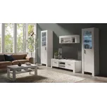 Jurek Obývací stěna Cezar 3 Vyberte odstín: bílá, LED osvětlení: Včetně LED osvětlení