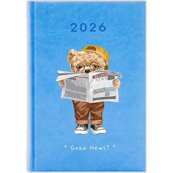 Kalendář Knižkový kalendář 2026 A5 FunnyCase modrý