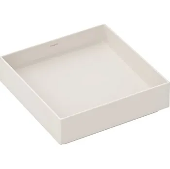 Umyvadlo Umyvadlo Hansgrohe Xuniva Evo E 40x40 cm písková matná béžová mat bez otvoru pro baterii, bez přepadu 60324780