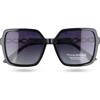 Sluneční brýle Černé oversized polarizační brýle „Chain"