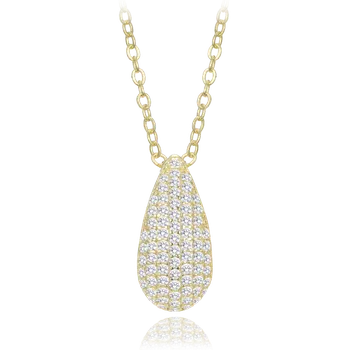 Náhrdelník Moonlit Elegantní stříbrný náhrdelník ve tvaru kapky s čirými zirkony pozlacený