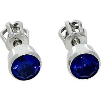 Náušnice Goldstore Stříbrné náušnice safírové pecky Varianta: stříbrné náušnice