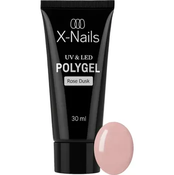 HEMA/DI-HEMA FREE UV/LED poly gel v tubě 30 ml - ROSE DUSK (růžovozlatý odstín s jemným třpytem) (Růžovozlatý třpytivý polyakrylgel Rose Dusk)