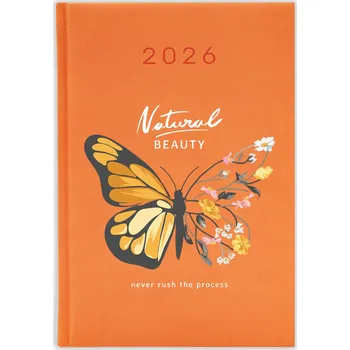 Kalendář Knižkový kalendář 2026 A5 FunnyCase oranžový