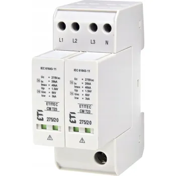 Bezpečnostní kamera Přepěťová ochrana 4P ETITEC CM T2 T3 C+D ETI