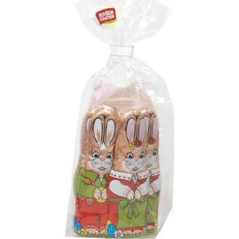Čokoláda Zajíček velikonoční z mléčné čokolády 5 x 12,5 g BIO ROSENGARTEN