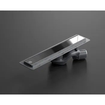 LINEÁRNÍ ODTOK ČERNÝ LESK 40 CM