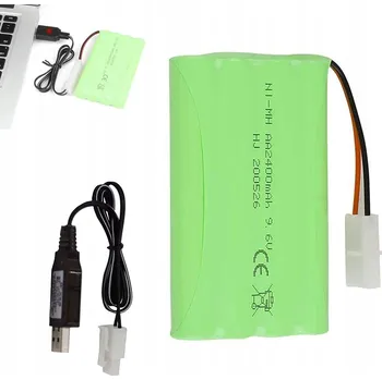 Vrták AKUMULÁTOR NIMH BATERIE SADA VELKÁ DO AUTÍČEK HRAČKA 9.6V 2400MAH