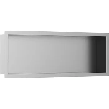 Drátěná police CERANO - Zápustná polička/nika s okrajem do obkladu - nerezová - 60x20x10 cm