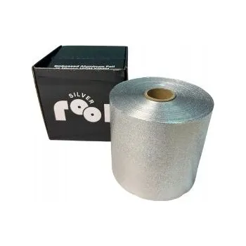 ROOL - Hliníková Fólie v roli, VROUBKOVANÁ (ORANGE PEEL), 15 mikronů, STŘÍBRNÁ