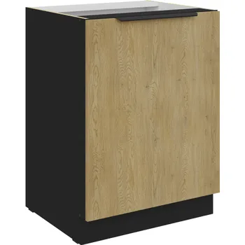 Kuchyňská skříňka Kuchyňská spodní skříňka Cremona 60 D 1F BB, v provedení dub Cremona/černá