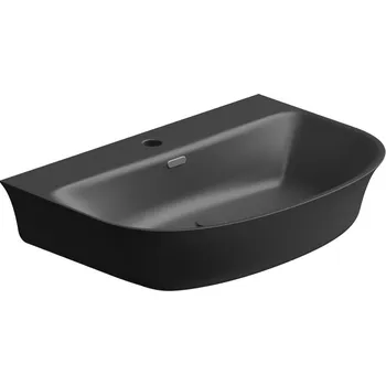 Umyvadlo Flut BW 65 keramické, černé matné, 65x48 cm, FLLAVBW65003