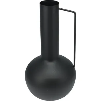 Váza H&L Váza Kula matná černá zinková s uchem (17x17x34.5 cm)