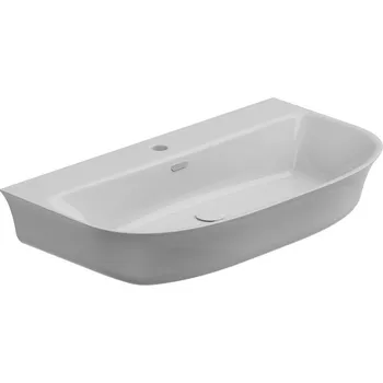 Umyvadlo Umyvadlo Flut BW 80 keramické, bílé lesklé, 80x48 cm, FLLAVBW80000