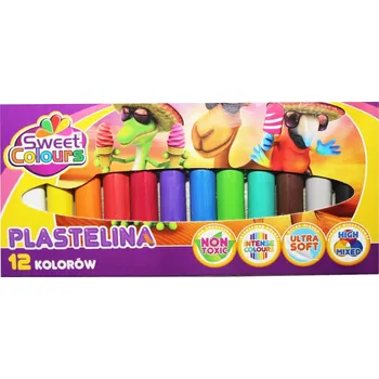 Modelovací hmota Plastelína Koma-Plast Sweet Colours 12 barev