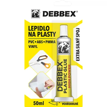 Průmyslové lepidlo DenBraven Lepidlo na plasty 50 ml tuba v blistru nažloutlá