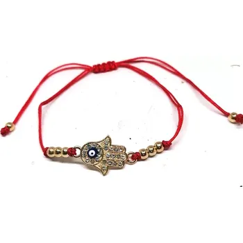 Náramek Červený ochranný náramek s rukou Fatimy