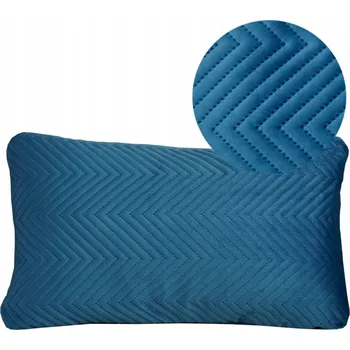 Polštář Polštář do obývacího pokoje Dekorativní 50x30 Velvet Prošívaná Zygzac Blue