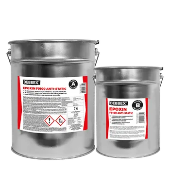 Průmyslové lepidlo DenBraven EPOXIN F9100 ANTI-STATIC 30 kg sada plechovek okenní šedá RAL 7040