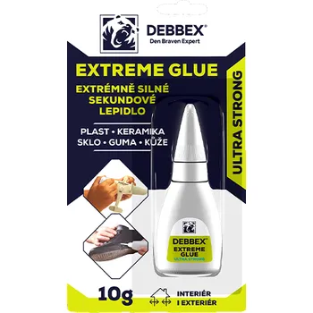 Průmyslové lepidlo DenBraven Extrémně silné sekundové lepidlo EXTREME GLUE 10 g dóza transparentní