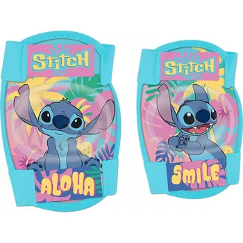 Chránič nohou Chrániče na kolo STITCH modro-růžové na kolena a lokty