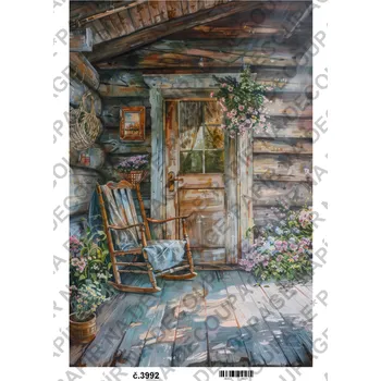 Umělecký papír Rýžový a soft papír na decoupage - Obraz příroda - KB03992 Materiál: Soft, Rozměr: A4