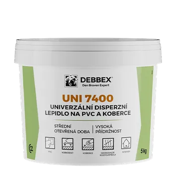 Průmyslové lepidlo DenBraven Univerzální disperzní lepidlo na PVC a koberce UNI 7400 14 kg kbelík světle béžová