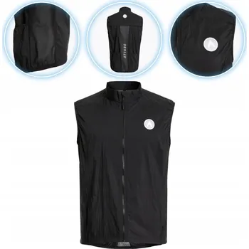Cyklistické oblečení Cyklistická vesta ATTABO Cahayo Vest Windproof černá XL