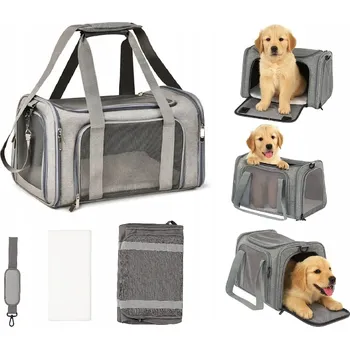 přepravka pro zvíře PŘEPRAVKA pro pro kočky psa, taška s popruhem přes rameno 45x30x30 M (I218)