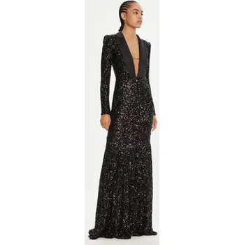 Dámské šaty Elisabetta Franchi Večerní šaty AB-R13-56E2-V860 Černá Regular Fit 38