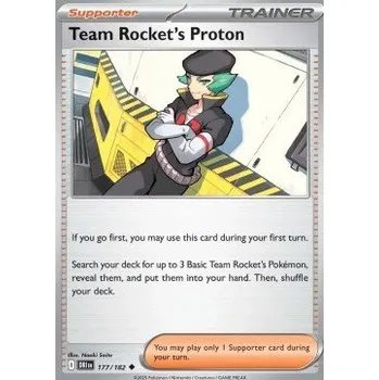 Sběratelská karetní hra Pokémon DRI 177/182 Team Rocket's Proton - Destined Rivals Stav: Near Mint, Verze: REVERSE HOLO