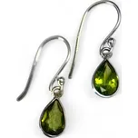 RUTH, stříbrné náušnice, peridot, Ag 925/1000