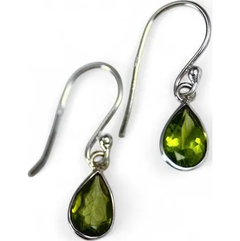 Náušnice RUTH, stříbrné náušnice, peridot, Ag 925/1000