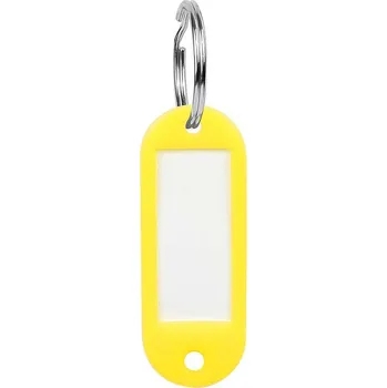 Rozlišovač klíče Richter Czech Visačka jmenovka na klíče s kroužkem RJ.58.ovál 58x22mm žlutá (balení 50 ks)