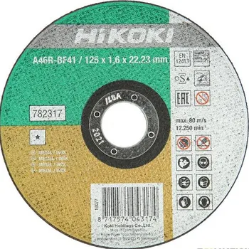 Řezný kotouč HIKOKI 782317 Řezný kotouč na nerez a kov 125x22,23x1,6mm free_store_pickup