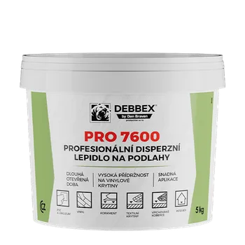 Průmyslové lepidlo DenBraven Profesionální disperzní lepidlo na podlahy PRO 7600 5 kg kbelík světle béžová