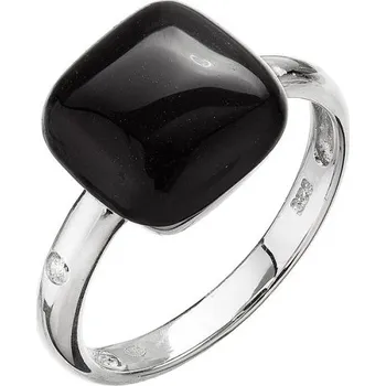 Prsten Stříbrný prsten s pravým onyxem 15032.3 52