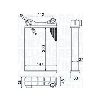 Ventilátor topení a klimatizace Magneti Marelli 350218456000 Výměník tepla, topení interiéru