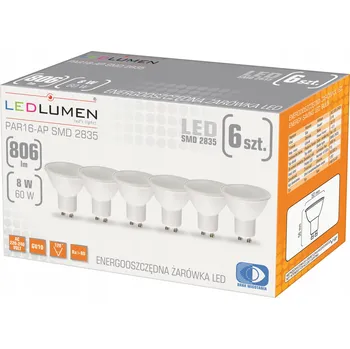Žárovka LED žárovky Ledlumen ZES000149A GU10 8 W 6 kusů