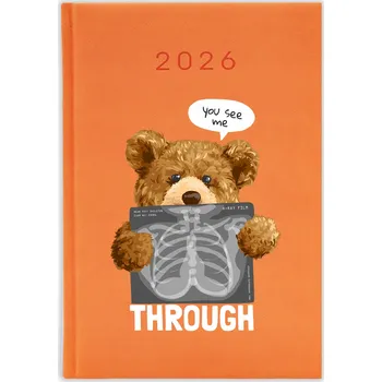 Kalendář Knižkový kalendář 2026 A5 FunnyCase modrý