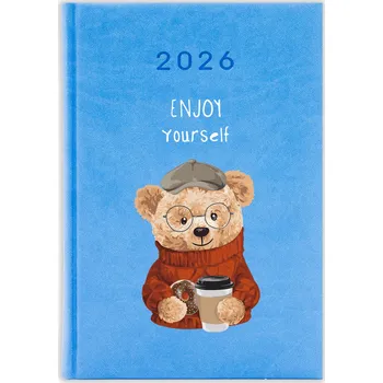 Kalendář Knižkový kalendář 2026 A5 FunnyCase modrý