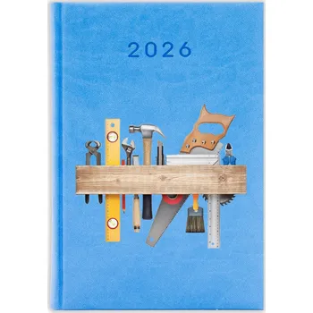 Kalendář Knižkový kalendář 2026 A5 FunnyCase modrý