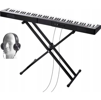 Digitální piano s 88 klávesami, Bluetooth, USB a MIDI připojením, včetně stojanu